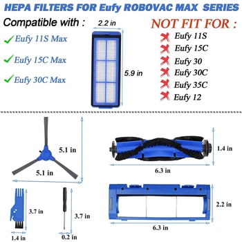 for Eufy RoboVac 11S Max Parts, RoboVac 15C Max 30C Max Robot Vacuum Cleaner Accessory Kit
for Eufy RoboVac 11S Max Parts, RoboVac 15C Max 30C Max Robot Vacuum Cleaner Accessory Kit