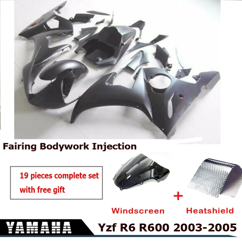 YZFR6 Matte Black w/ Red Fairing Injection for 2003-2005 Yamaha Yzf R6 R600 YZF-R6 2004 
YZFR6 Matte Black w/ Red Fairing Injection for 2003-2005 Yamaha Yzf R6 R600 YZF-R6 2004