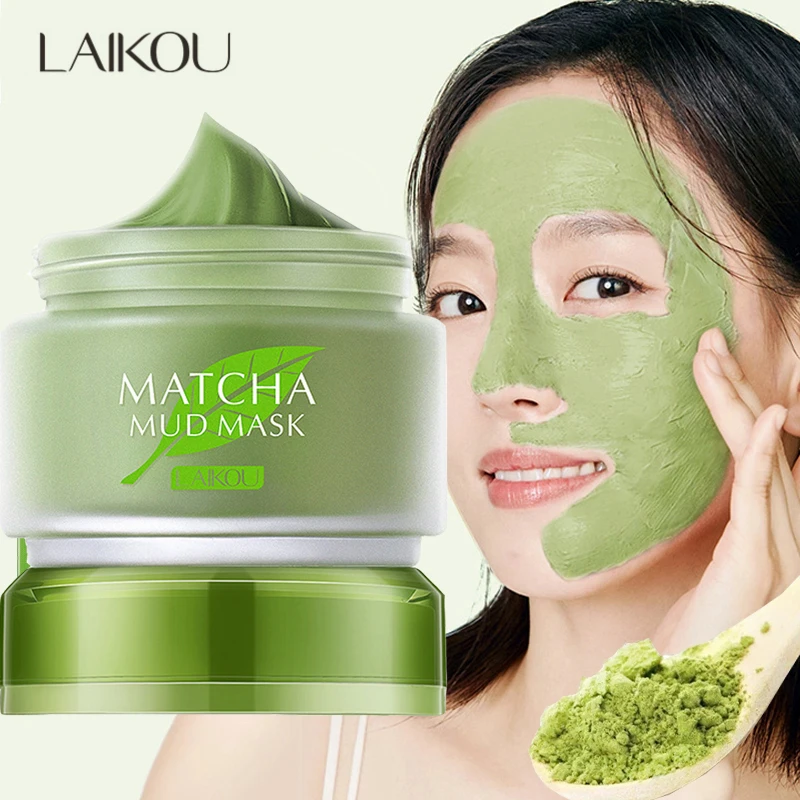 

Маска для лица LAIKOU Matcha, 85 г, Очищающая маска суживающая поры для увлажнения лица, глубокое увлажнение, увлажнение кожи
