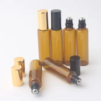 10ml Amber Glass Dropper Bottle Essential Oil Display Vials Small Serum Perfume Brown Sample Test Bottle