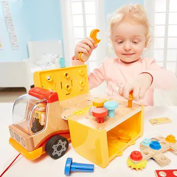 Disassembly Engineering Vehicle Wooden Educational Toy With Nut For Construction 2-3 Year Old Male Treasure H1205
Disassembly Engineering Vehicle Wooden Educational Toy With Nut For Construction 2-3 Year Old Male Treasure H1205