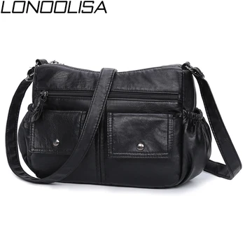 Simple Women Shoulder Bag Soft PU Leather Multi-pocket Crossbody Bags For Women 2019 Casual Ladies Hand Bag Black Messenger Bag
Simple Women Shoulder Bag Soft PU Leather Multi-pocket Crossbody Bags For Women 2019 Casual Ladies Hand Bag Black Messenger Bag