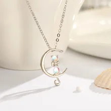 シルバー 925 ジュエリースターリングシルバーネックレス女(China)