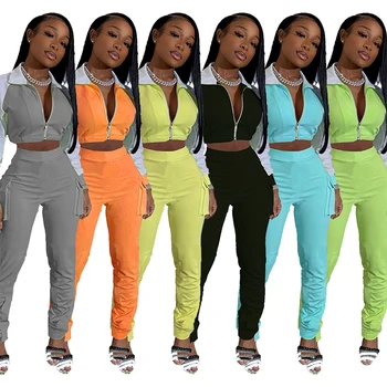 ZKYZWX Sexy Reflective Two Piece Set Long Sleeve Zip Crop Top+Pocket Stacked Leggings Tracksuit Fall Women Clothing Streetwear
ZKYZWX Sexy Reflective Two Piece Set Long Sleeve Zip Crop Top+Pocket Stacked Leggings Tracksuit Fall Women Clothing Streetwear
