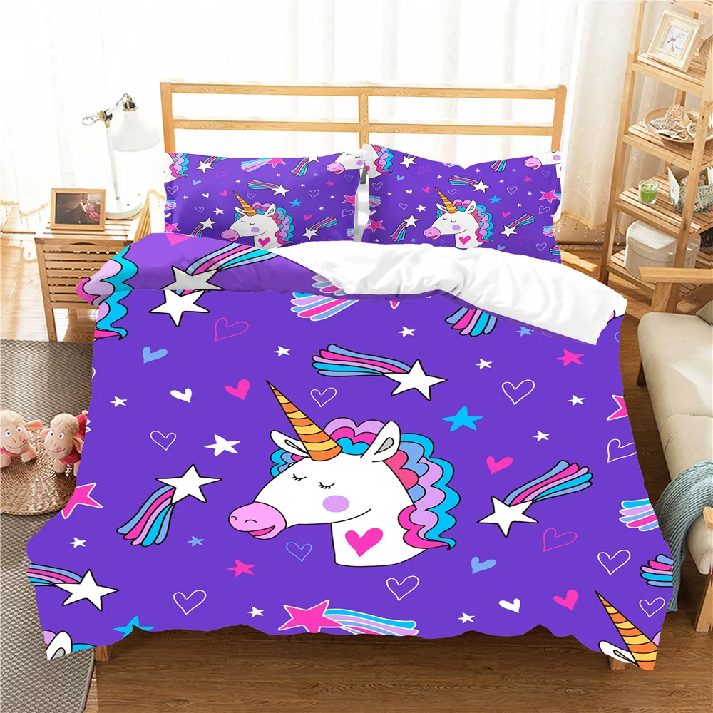 Winter Bedding Set Unicorn Printed Cartoon Duvet Cover Set Home Textiles Bed Linens with Pillowcases King Queen Size
Winter Bedding Set Unicorn Printed Cartoon Duvet Cover Set Home Textiles Bed Linens with Pillowcases King Queen Size