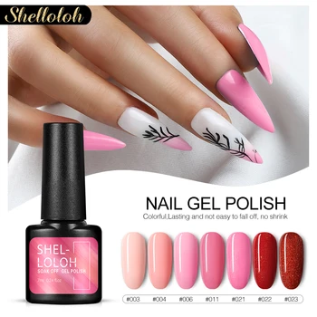 Shelloloh 7ML 5/6/8/10 Pcs Colorful Gel Nail Polish Nail Set Long-Lasting Gel Soak Off Varnish Nail Kits For Nails Art Kit