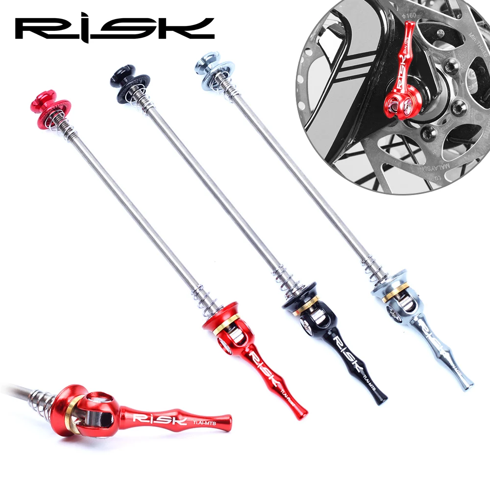 Risk Quick Release Bike Skewers Titanium Alloy Anti Theft QR Skewers for MTB Road Bicycle Wheels Locking Security Cycling Parts
Risk Quick Release Bike Skewers Titanium Alloy Anti Theft QR Skewers for MTB Road Bicycle Wheels Locking Security Cycling Parts