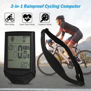 3-in-1 Bike Bicycle Computer 2.5'' LCD large screen Cycling Wireless Computer with Heart Rate Sensor Multifunctional Rainproof
3-in-1 Bike Bicycle Computer 2.5'' LCD large screen Cycling Wireless Computer with Heart Rate Sensor Multifunctional Rainproof