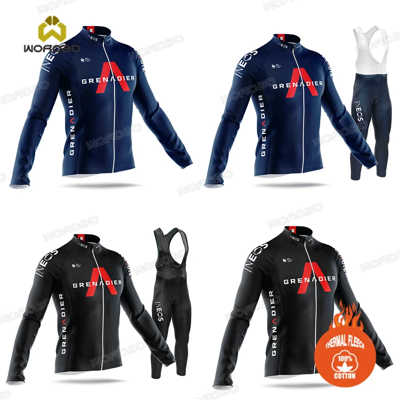 Winter Cycling Jacket Man Jersey Thermal Set Ineos Grenadier 2020 Long Sleeve Sweatshirt MTB Cycling Suit Bicycle Team Uniform 
Winter Cycling Jacket Man Jersey Thermal Set Ineos Grenadier 2020 Long Sleeve Sweatshirt MTB Cycling Suit Bicycle Team Uniform