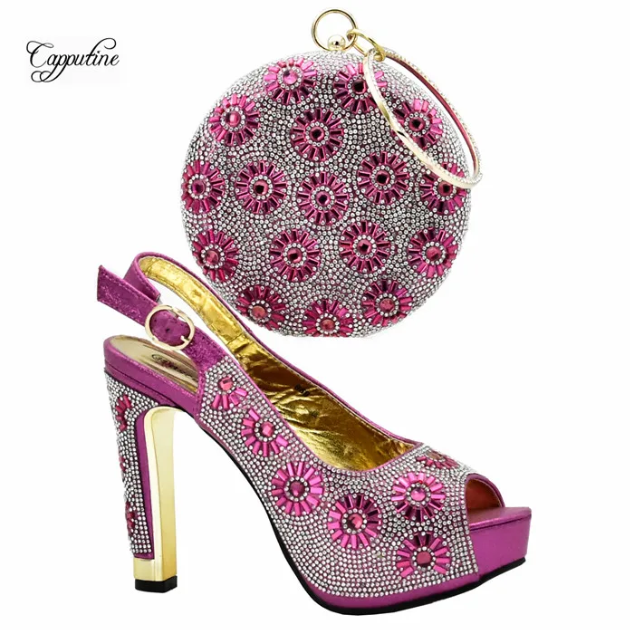 Amazing fuchsia wedding/party shoes and bag set nice pumps with purse for lady XY11, heel height 12cm
Amazing fuchsia wedding/party shoes and bag set nice pumps with purse for lady XY11, heel height 12cm
