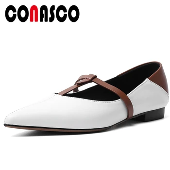 CONASCO Woman Pumps Genuine Leather Fashion Concise Spring Summer T-Tied Mixed Colors Pointed Toe Low Heels Shallow Shoes Woman
CONASCO Woman Pumps Genuine Leather Fashion Concise Spring Summer T-Tied Mixed Colors Pointed Toe Low Heels Shallow Shoes Woman