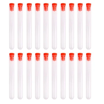 20 Pcs Non-Completed Plastic Test Tubes Lab Test Tool With Screw Cap Transparent, 12*100mm 
20 Pcs Non-Completed Plastic Test Tubes Lab Test Tool With Screw Cap Transparent, 12*100mm