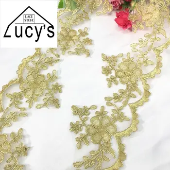 5 Yards=1 lot gold lace trim embroidery, cord lace scallop organdy embroidered border lace trimming, costume, veils lace
5 Yards=1 lot gold lace trim embroidery, cord lace scallop organdy embroidered border lace trimming, costume, veils lace