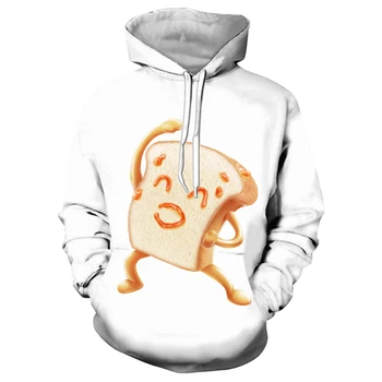 Harajuku style white cartoon bread 3D printing hoodie hip hop funny unisex hoodie trend punk wind hoodie 
Harajuku style white cartoon bread 3D printing hoodie hip hop funny unisex hoodie trend punk wind hoodie