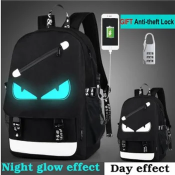 New Student School Bag Backpack Anime Luminous For Boy girls Daypack Multifunction USB Charging Port and Lock School Bag Black
New Student School Bag Backpack Anime Luminous For Boy girls Daypack Multifunction USB Charging Port and Lock School Bag Black