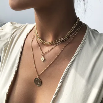 N7509 Cross Border New Style Combination Multilayer Necklace Europe and America Versitile Fashion Simple Cube Coin Pendant Neckl
N7509 Cross Border New Style Combination Multilayer Necklace Europe and America Versitile Fashion Simple Cube Coin Pendant Neckl