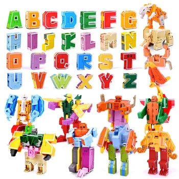 GUDI English Letters Learning Transformer Alphabet Robot Animal Creative Educational Action Figure Building Blocks Model Toys
GUDI English Letters Learning Transformer Alphabet Robot Animal Creative Educational Action Figure Building Blocks Model Toys