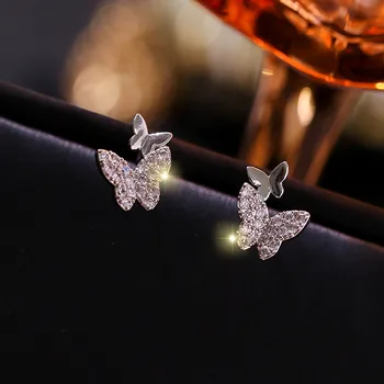 Double Butterful Rhinestone Stud Earrings For Women Simple Chic Earrings Ear Cuff Fashion Jewelry Bijoux Wholesale
Double Butterful Rhinestone Stud Earrings For Women Simple Chic Earrings Ear Cuff Fashion Jewelry Bijoux Wholesale