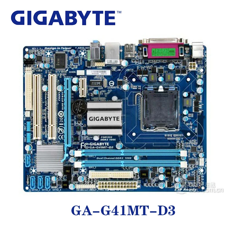 LGA 775 G41 DDR3 Gigabyte GA G41MT D3 100% материнская плата USB2.0 8G Настольный SATA II системная PCI E X16