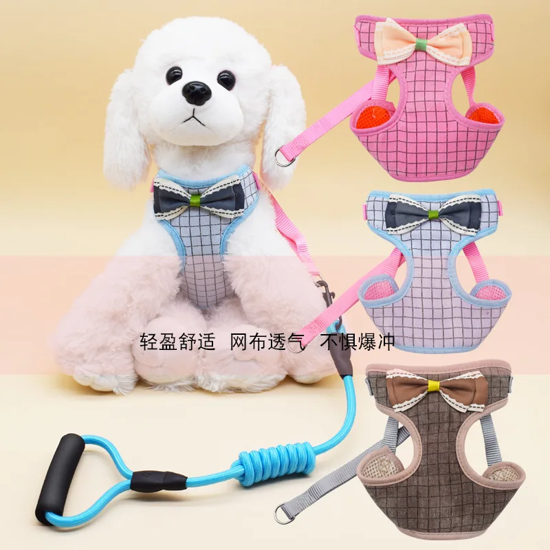 Cutne Elegat Bowtie Lattice Pet Leash Chest Strap Vest Style Leash Adjustable Small And Medium-Sized Dog Round Rope Dog Leash
Cutne Elegat Bowtie Lattice Pet Leash Chest Strap Vest Style Leash Adjustable Small And Medium-Sized Dog Round Rope Dog Leash