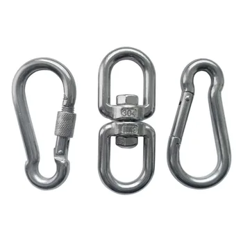 3PCS M8 Stainless Steel Double Ended Swivel Eye Hooks and Safety Carabiners Springs Snaps Hooks Swivel Shackle Ring Connectors
3PCS M8 Stainless Steel Double Ended Swivel Eye Hooks and Safety Carabiners Springs Snaps Hooks Swivel Shackle Ring Connectors