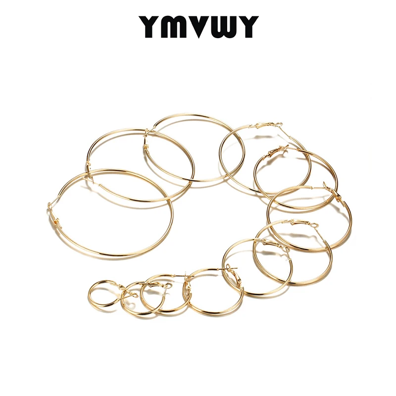 YMVWY 12pcs/set Hyperbole Punk Big Round Hollow Hoop Earrings Personalized Zinc Alloy Metal Earrings for Women Ear Loop Bijoux
YMVWY 12pcs/set Hyperbole Punk Big Round Hollow Hoop Earrings Personalized Zinc Alloy Metal Earrings for Women Ear Loop Bijoux