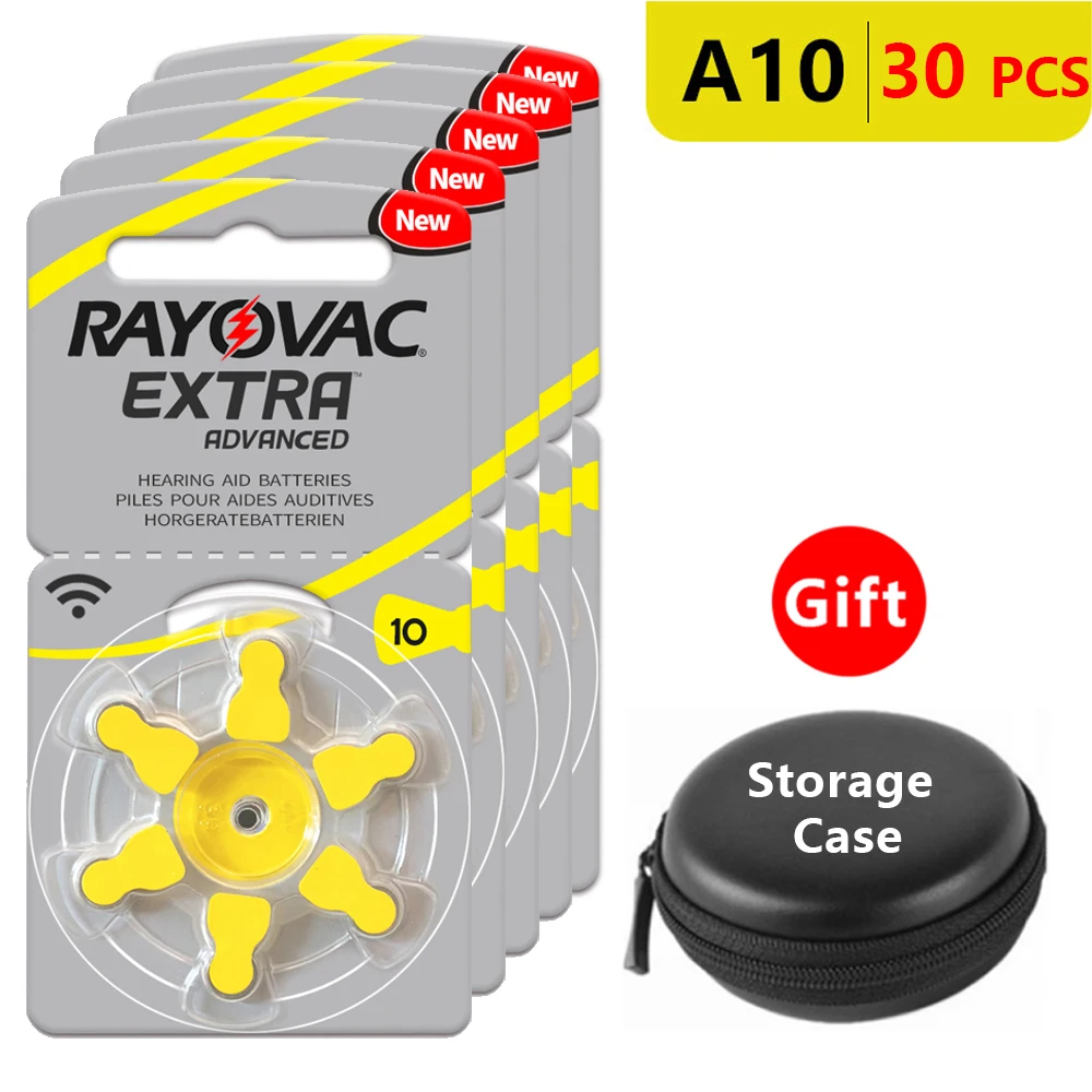 Hearing Aid Batteries Size 10 za Rayovac Extra Advanced,Pack of 30,Yellow Tab PR70 1.4V Type A10 Zinc Air Battery
Hearing Aid Batteries Size 10 za Rayovac Extra Advanced,Pack of 30,Yellow Tab PR70 1.4V Type A10 Zinc Air Battery