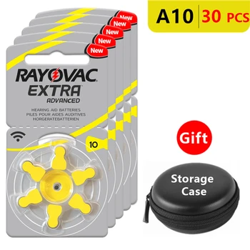 Hearing Aid Batteries Size 10 za Rayovac Extra Advanced,Pack of 30,Yellow Tab PR70 1.4V Type A10 Zinc Air Battery
Hearing Aid Batteries Size 10 za Rayovac Extra Advanced,Pack of 30,Yellow Tab PR70 1.4V Type A10 Zinc Air Battery