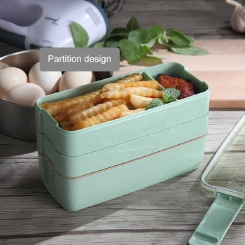 Portable Healthy Material Lunch Box 3 Layer Wheat Straw & PP Bento Boxes Microwave Dinnerware Food Storage Container Foodbox
Portable Healthy Material Lunch Box 3 Layer Wheat Straw & PP Bento Boxes Microwave Dinnerware Food Storage Container Foodbox