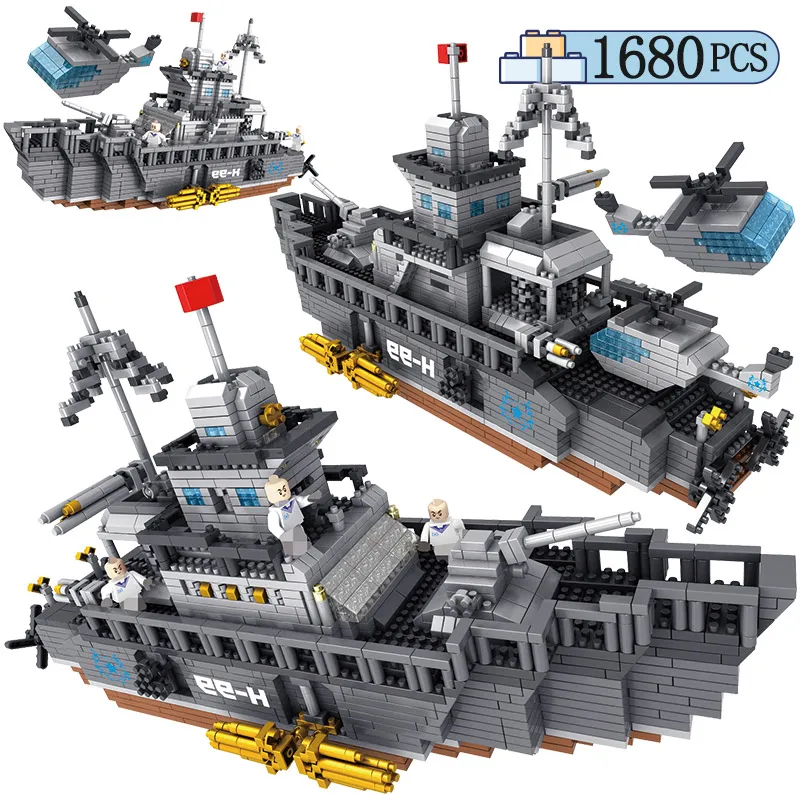 1680pcs Warship Destroyer Ship Aircraft Carrier Military 3D Model DIY Diamond Mini Building Blocks Figures Bricks Toy for Kids
1680pcs Warship Destroyer Ship Aircraft Carrier Military 3D Model DIY Diamond Mini Building Blocks Figures Bricks Toy for Kids