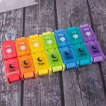 7 Day Tablet Pill Box Holder 14 Grids Weekly Medicine Storage Organizer Case
7 Day Tablet Pill Box Holder 14 Grids Weekly Medicine Storage Organizer Case