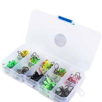 100pcs/box Multicolor Fishing Hooks 1/ 2/3/ 4/5/6/ 7# Lead Head Fishook Lure Hook Jig Head Multicolor Fishing Tackle Hooks 
100pcs/box Multicolor Fishing Hooks 1/ 2/3/ 4/5/6/ 7# Lead Head Fishook Lure Hook Jig Head Multicolor Fishing Tackle Hooks