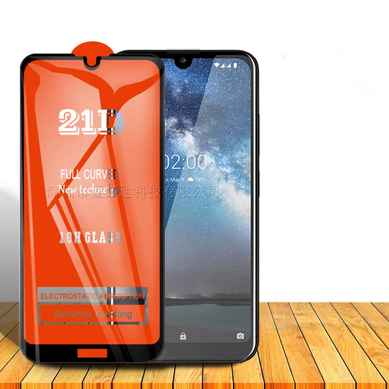 21D Cell phone Tempered Glass Film Full Curved Screen Protector For Nokia 1 1plus 2 2(2018) 2.1 2.2 3 3(2018) 3.1 3.1plus | Мобильные