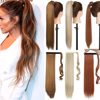 SNOILITE 23inch Long straight Real Natural Ponytail Clip in Pony tail Hair Extensions Wrap Around on Synthetic Hair Piece
SNOILITE 23inch Long straight Real Natural Ponytail Clip in Pony tail Hair Extensions Wrap Around on Synthetic Hair Piece