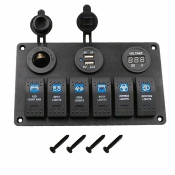 Refitting Vehicle 6Pin Multifunction Switch Panel Into Vehicle USB Digital Voltmeter
Refitting Vehicle 6Pin Multifunction Switch Panel Into Vehicle USB Digital Voltmeter