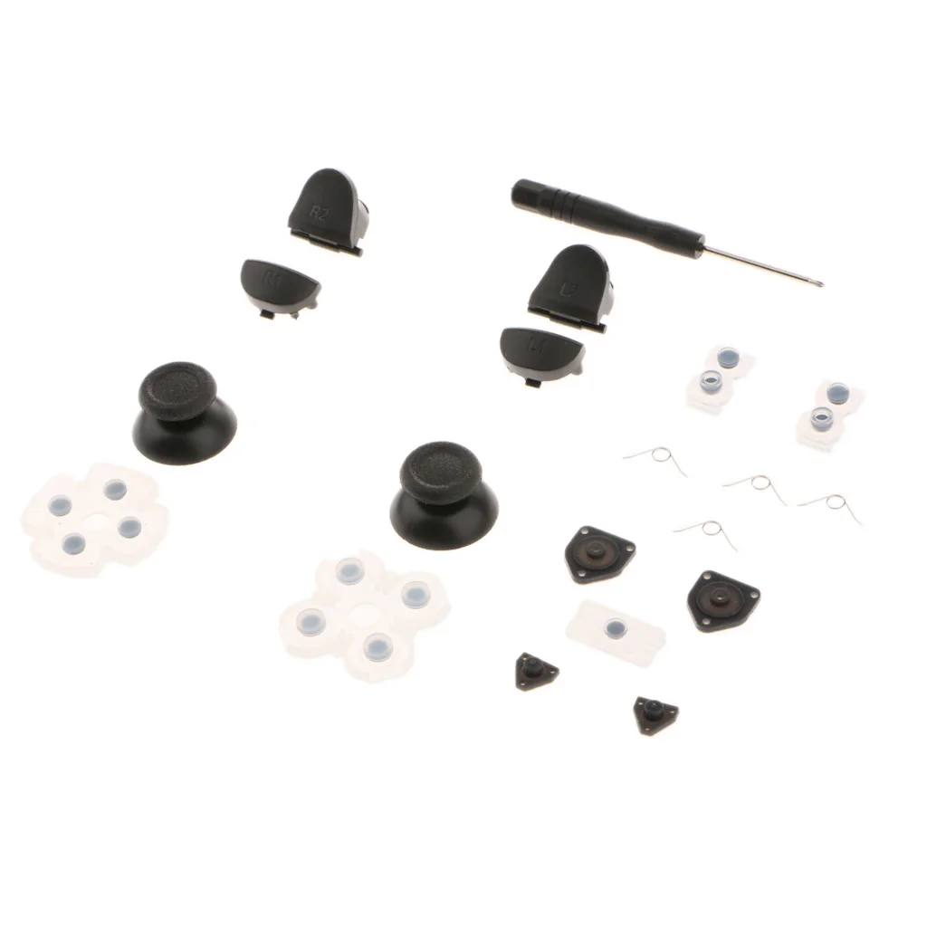 Set of Trigger Buttons Springs Thumb Sticks Replacement Part for Sony PS4 Controller Dualshock 4 Set of Trigger Buttons Springs Thumb Sticks Replacement Part for Sony PS4 Controller Dualshock 4