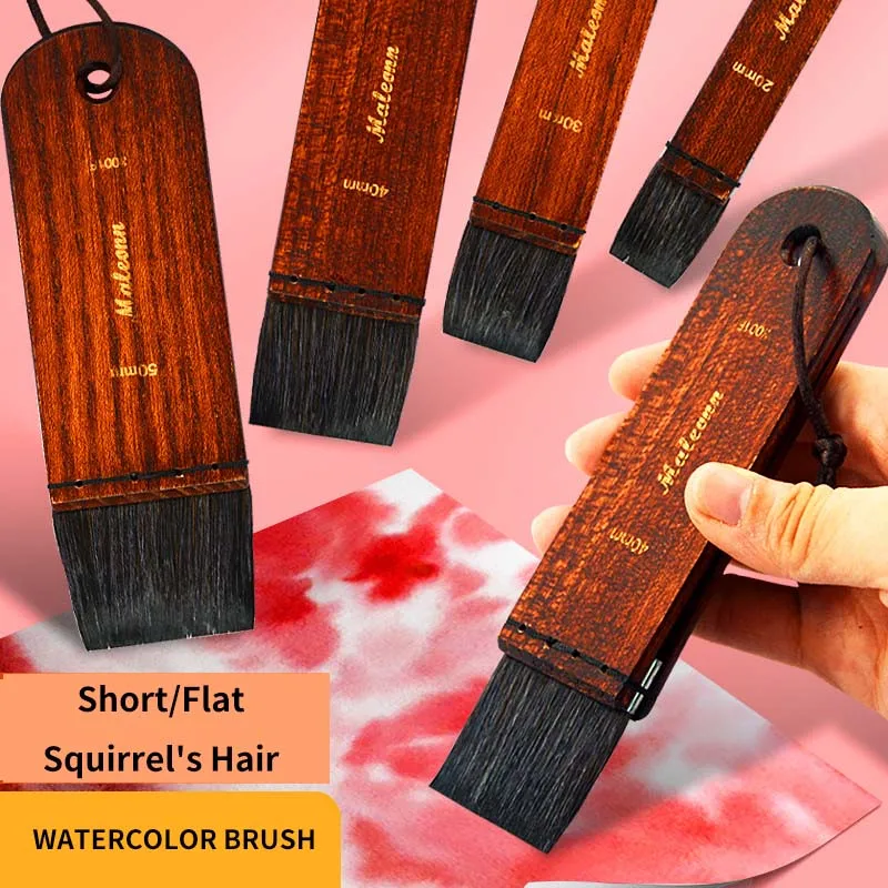 MALEONN Squirrel's Hair Flat-headed Watercolor Brush Portable Row Art Special Wool Oil Acrylic Paint Brush Chinese Painting Pen
MALEONN Squirrel's Hair Flat-headed Watercolor Brush Portable Row Art Special Wool Oil Acrylic Paint Brush Chinese Painting Pen