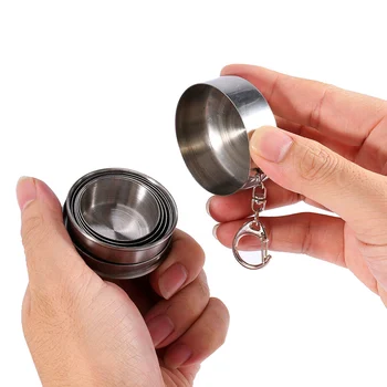 Newly 1 Pcs Stainless Steel Retractable Cups Outdoor Travel Folding Collapsible Cup Telescopic S66 
Newly 1 Pcs Stainless Steel Retractable Cups Outdoor Travel Folding Collapsible Cup Telescopic S66