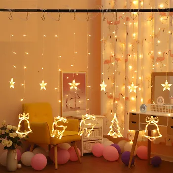 LED Elk Bell String Room Light Decor Christmas Decoration for Home Garland Christmas Tree Light Ornament Natal New Year Gift
LED Elk Bell String Room Light Decor Christmas Decoration for Home Garland Christmas Tree Light Ornament Natal New Year Gift