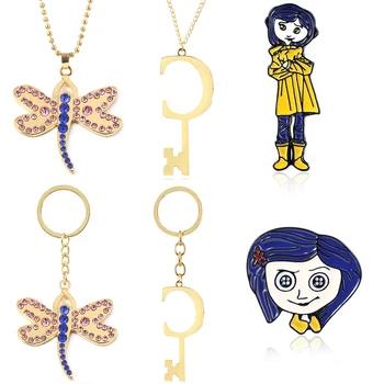 20pcs Wholesale Animated Film Coraline Keychain The Secret Door Metal Keyring Fashion Car Bag Pendant Man Women Accessories 
20pcs Wholesale Animated Film Coraline Keychain The Secret Door Metal Keyring Fashion Car Bag Pendant Man Women Accessories