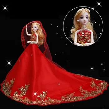 3-d Eye Doll Princess Wedding Dress Tail Dress Can Be Changed Into Girls'favorite Toys, Girls' Gifts, Birthday Gifts
3-d Eye Doll Princess Wedding Dress Tail Dress Can Be Changed Into Girls'favorite Toys, Girls' Gifts, Birthday Gifts