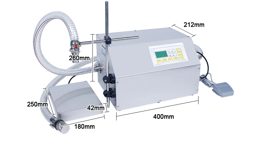 ZONEPACK ZS-DP431W Semi Automatic Big Flow Liquid Beverage Shampoo Weighing Filling Machine Diaphragm Water Juice Filler