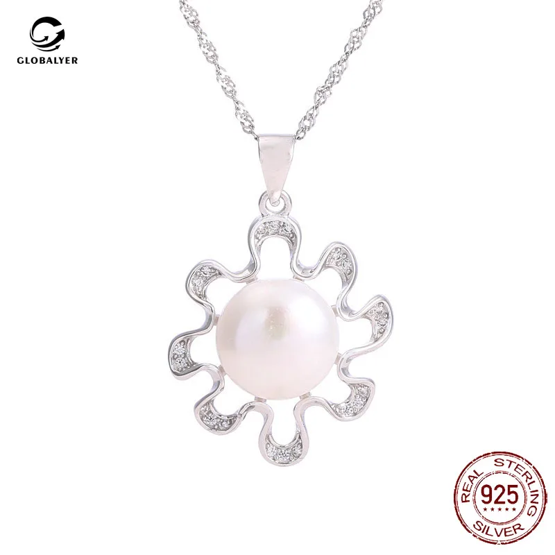 European and American Fashion Silver Jewelry S925 Silver Pendant Female Simple Pearl Necklace DIY Accessories Free shipping 722
European and American Fashion Silver Jewelry S925 Silver Pendant Female Simple Pearl Necklace DIY Accessories Free shipping 722