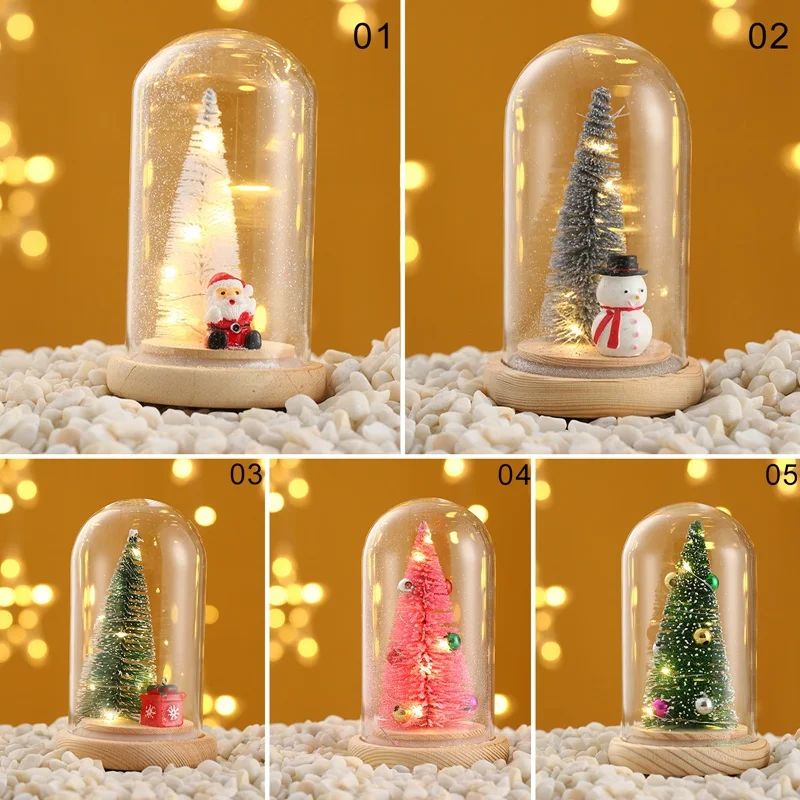New Christmas Tree Glass Dome Display Base LED Fairy String Light Home Decor Bedroom Desk Night Light For Christmas 2020 Gift
New Christmas Tree Glass Dome Display Base LED Fairy String Light Home Decor Bedroom Desk Night Light For Christmas 2020 Gift