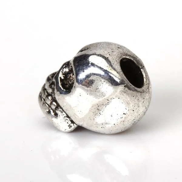 20pcs Tibetan silver color Skull Charm Spacer Beads For Bracelet Jewelry Making