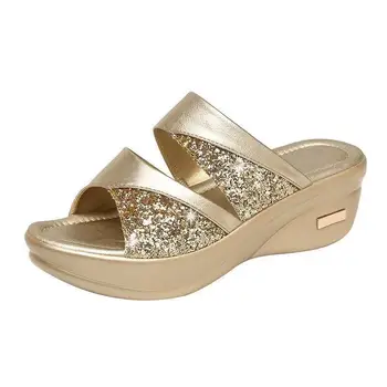 Women Slippers Bling Summer Platform Wedge Open Toe Casual Shoe Ladies Color Mixing Slide Beach Shoes Woman Zapatos De Mujer 
Women Slippers Bling Summer Platform Wedge Open Toe Casual Shoe Ladies Color Mixing Slide Beach Shoes Woman Zapatos De Mujer