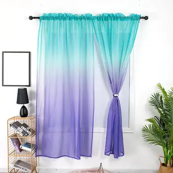 2Pcs Mediterranean Style Gradient Color Polyester Sheer Curtain Window Bedroom Drape Privacy Protection Home Window Decor
2Pcs Mediterranean Style Gradient Color Polyester Sheer Curtain Window Bedroom Drape Privacy Protection Home Window Decor