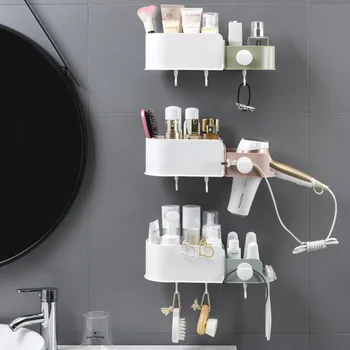 Wall Mounted Bathroom Organizer Punch Free Toothbrush Holder Hair Dryer Storage Rack Wall Shelf
Wall Mounted Bathroom Organizer Punch Free Toothbrush Holder Hair Dryer Storage Rack Wall Shelf