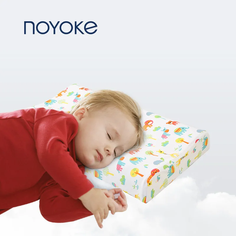 NOYOKE Breathable Latex Baby Anti-Apnea Pillows Skin-friendly Cottoon Pillowcase for Children Kids Cervical Neck Care | Дом и сад