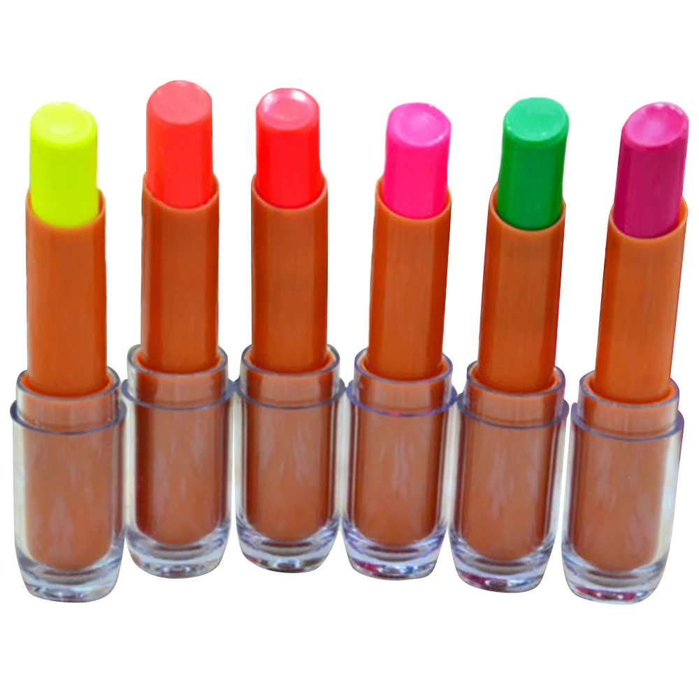 6 Colors Colorful Luminous Fluorescence Moisturizing Lasting Non-marking Lipstick Party Fluorescent Lipstick Waterproof TSLM2
6 Colors Colorful Luminous Fluorescence Moisturizing Lasting Non-marking Lipstick Party Fluorescent Lipstick Waterproof TSLM2